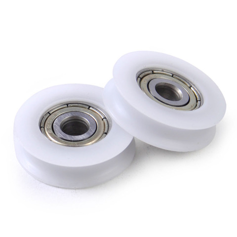 4Pcs 8*33*10mm 608zz U Groove Guide Pulley Sealed Rail Ball Bearing Nylon Embedded ► Photo 1/1