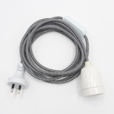  Australia Plug Switch Cord with Porcelain Lamp Holder E27 Hanging Light Cords Kit ► Photo 1/6