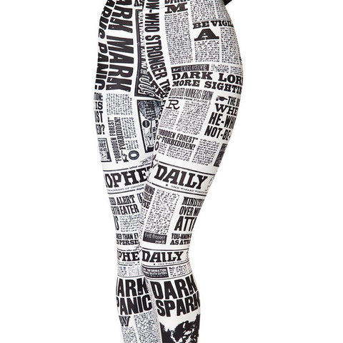 Newspaper Leggings Women Tattoo Pants Newspaper Fitness Workout 3D Print Sportswear Sexy Women Pants Leggings Soft Body Shape ► Photo 1/6