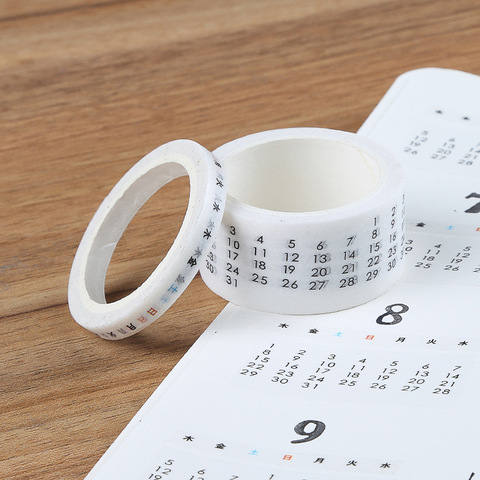 2 pcs/set date Week calendar Washi Tape Planner Masking Tape Journal Supplies Scrapbooking Paper Stationary ► Photo 1/6