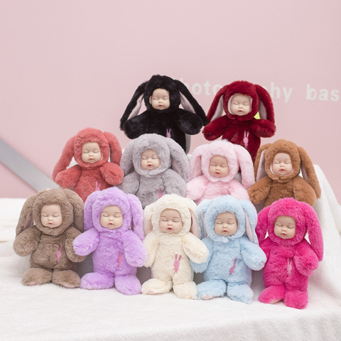 2022 Jewelry Cute Fashion Kids Plush Dolls Keychain Soft Stuffed Toys Keyring Mini Plush Animals Key Chain Baby For Girls Women ► Photo 1/6