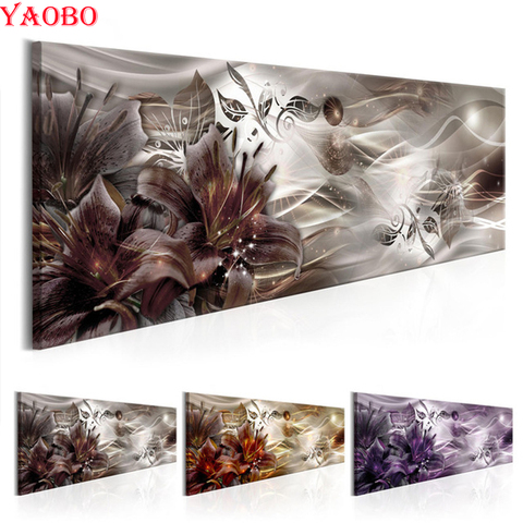 Modern Abstract Mosaic Painting diy diamond painting cross stitch Lilies Flower Full Resin square/round drill Diamond Embroidery ► Photo 1/6