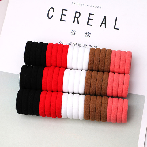 50pcs/lot Kids Hair rope Accessories Scrunchy Elastic Hair Bands  Girls Decorations Rubber Band for hair 3cm ► Photo 1/6