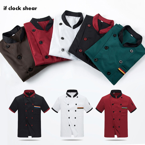 Wholesale Unisex Kitchen Chef Restaurant Uniform Shirt Service Bakery Breathable Double Breasted Chef Dress Chef Jackets apron ► Photo 1/1