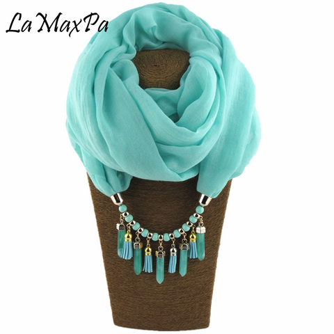 2022 The New pattern Solid Ring Scarf For Women ALL Seasons Elegant Pendant Scarf Female Jewelry Scarves Mujer Colgante Bufanda ► Photo 1/6