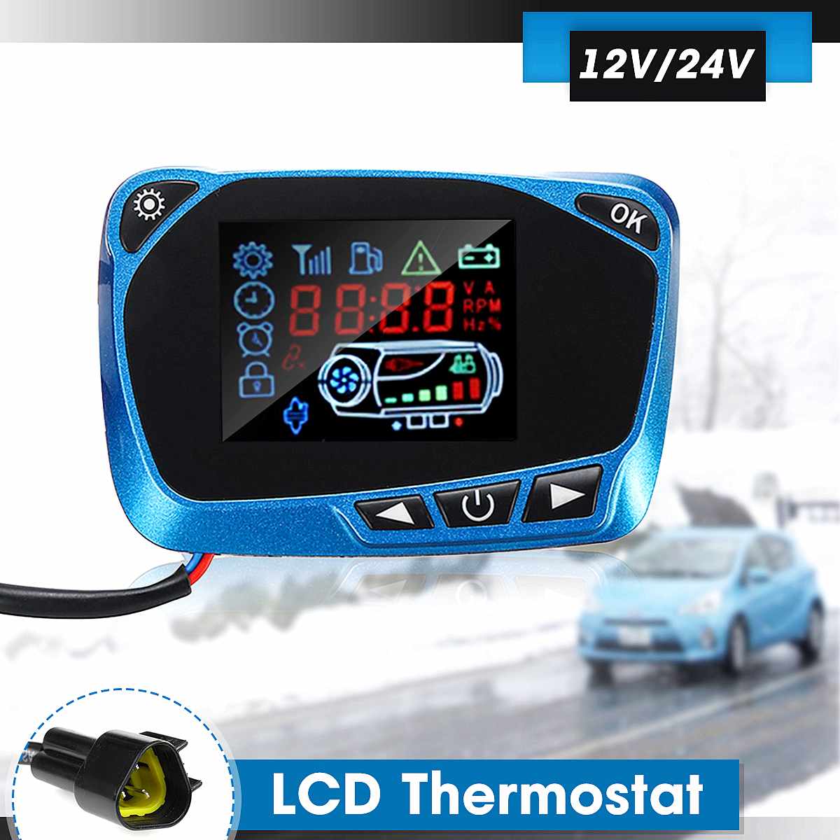 Air Diesel Switch Track Heater LCD Car Monitor  Heater Controller Parking 