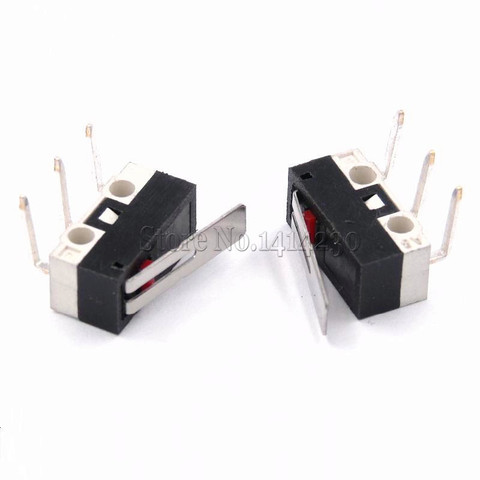 10Pcs Limit Switch Push Button Switch 1A 125V AC Mouse Switch 3Pins 90 Degree Curved Needle Micro Switch ► Photo 1/4