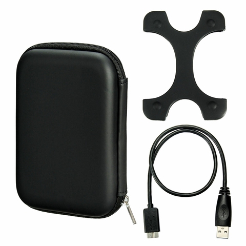 2.5'' Mobile Hard Disk Drive HDD Bag Case Box Package USB 3.0 Cable Silicone Protection Cover HDD Enclosure ► Photo 1/4