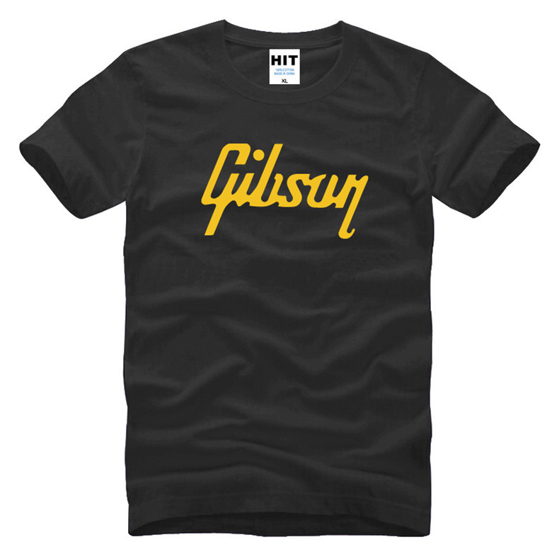 Summer New Gibson T Shirts Men Cotton O-Neck T-Shirt Man Short Sleeve