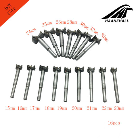 16pcs Drill Bits Professional Forstner Woodworking Hole Saw Cutter Tools 10-50mm