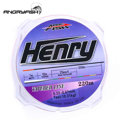 Angryfish New Sport Fishing Line Nylon Tapered Line 220m Henry Series Popular Strong Strength Line ► Photo 1/6