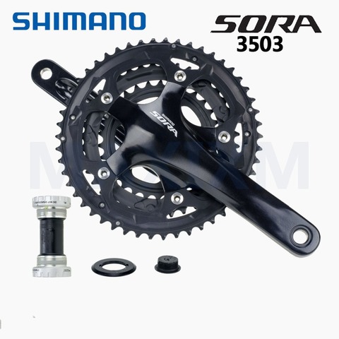 SHIMANO SORA 3503 170MM--30/39/50T 9-SPEED ROAD BLACK BICYCLE CRANK ► Photo 1/1