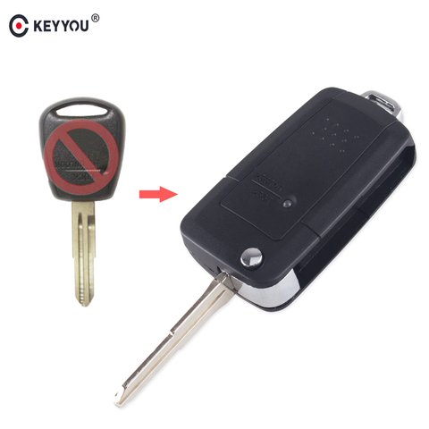 KEYYOU  Key Shell 1 Buttons For Hyundai H1 Getz Accent Kia Rio Picanto Carens Modified Flip Folding Remote Key Case Uncut Blade ► Photo 1/6