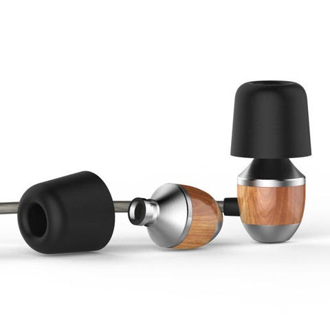 Original VJJB K4 K4S Wooden In-Ear Earphone Magic Sound Bass Earphones for iPhone Samsung Xiaomi Huawei  with mic or without mic ► Photo 1/4