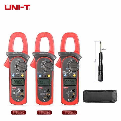 UNI-T Digital Clamp Meter Multimeter UT203 UT204 UT204A AC DC Volt Current Resistance Frequency Duty Cycle Diode Test Auto Range ► Photo 1/6