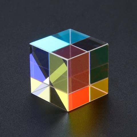 Cube Prism 18x18mm Defective Cross Dichroic Mirror Combiner Splitter Decor Transparent Module Optical Glass Class Toy ► Photo 1/6