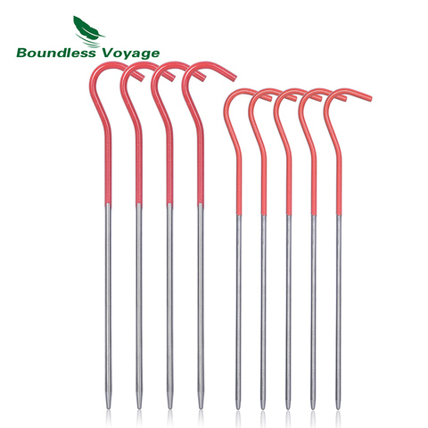 Boundless Voyage Titanium Alloy Tent Pegs Camping Tent Stakes Portable Canopy Nail  Ground Pin Tent Accessories ► Photo 1/6