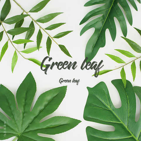 High-grade Simulated Leaves Plant Green Leaf Photography Background Photo Studio Shooting Backdrop Decoration Items fotografia ► Photo 1/6