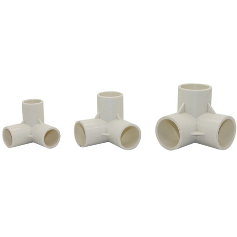 1PC PVC Three-Dimensional Tees Inner Diameter 20mm,25mm,32mm PVC Pipe Fittings Home Garden Irrigation Water Connectors DIY  Tool ► Photo 1/6