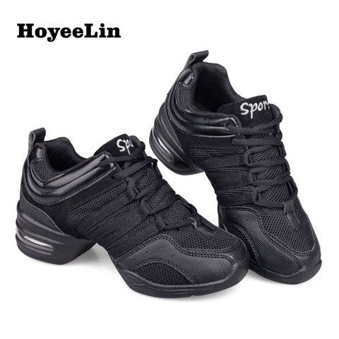 HoYeeLin Mesh Jazz Shoes Woman Ladies Modern Soft Outsole Dance Sneakers Breathable Lightweight Dancing Fitness Shoes ► Photo 1/6