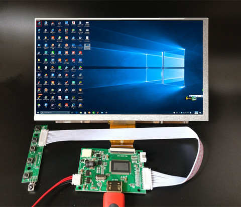 9 inch 1024*600 Screen Display LCD TFT Monitor with Remote Driver Control Board HDMI for Lattepanda,Raspberry Pi Banana Pi ► Photo 1/6