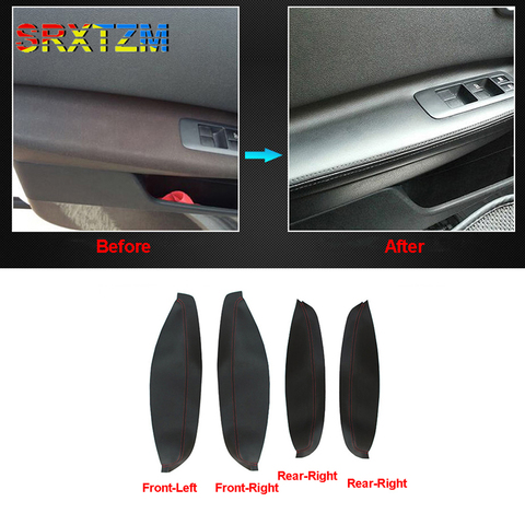 SRXTZM Microfiber Leather Colorful Door Armrest Frame Cover  Interior Door Panel Trim For Nissan QASHQAI J10 2007-2015 4pcs/set ► Photo 1/6