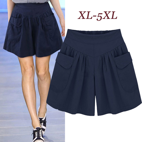 European American New Fashion Summer Womens Casual Shorts Large Size Shorts XL-5XL Comfortable Breathable Shorts 110Kg ► Photo 1/5