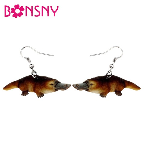 Bonsny Acrylic Australian Platypus Duckbill Earrings Drop Dangle Wild Animal Jewelry For Women Girls Teens Novelty Charms Gift ► Photo 1/5
