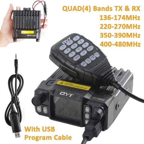 QYT KT-7900D 4 Bands Vechile Two Way Radio Station with USB Programming Cable UPGRADE of QYT KT-8900 Car Radio Transceiver ► Photo 1/6