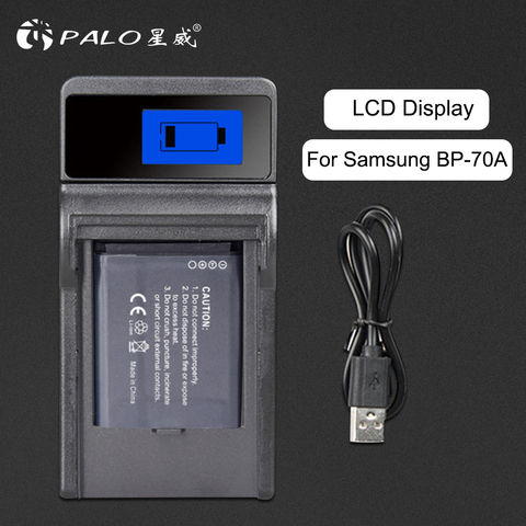 PALO Battery Charger For samsung BP70A BP-70A SL50 SL600 SL605 SL630 PL80 PL90 PL120 PL170 PL20 PL200 PL201 ES74 ES75 ES80 MV800 ► Photo 1/5