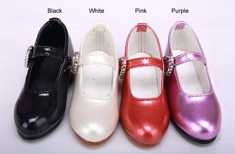 1/3 1/4 women's girl SD AOD DOD BJD MSD Dollfie Synthetic Leather pu Shoes black  white pink shoes YG329 ► Photo 1/1