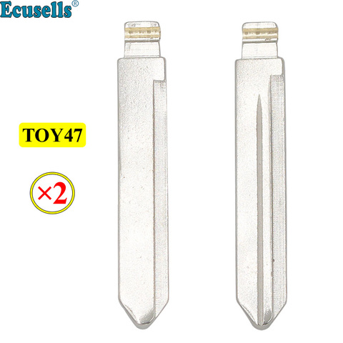 2pcs/lot Toy47 toy 47 uncut flip blank key blade for Toyota Corolla ► Photo 1/5