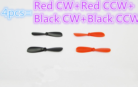 4pcs/lot K408 Mini 45mm CW/CCW Red Black Helicopter DC Motor 716 Propellers DIY Plastic Model RC Airplane Sell At A Loss ► Photo 1/5