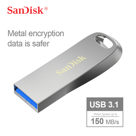 SanDisk 100% Original Genuine Metal Encryption Flash Drive USB 3.1 16GB 32GB 64GB 128GB 256GB 150MB/s High Quality Usb Stick ► Photo 1/6