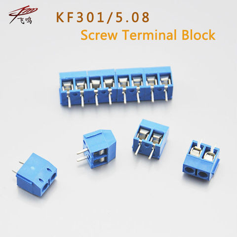 20 PCS KF301-5.0-2P KF301-3P Pitch 5.0mm KF301-2P Straight Pin PCB 2 Pin 3 Pin Screw Terminal Block Connector ► Photo 1/3