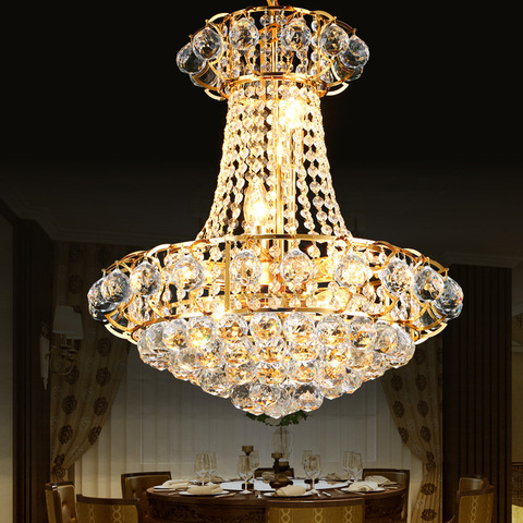 Luxury Gold Crystal Chandelier Lighting Dining Room Ceiling Hanging Lamps Home Lighting Fixture Lustre Led lustres e luminarias ► Photo 1/6