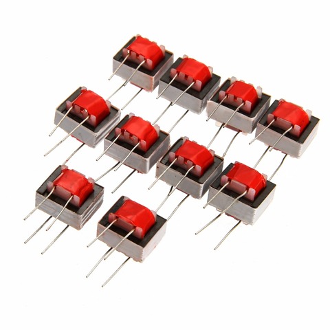 10pcs Red Nickel Alloy Audio Transformers 600:600 Ohm Europe 1:1 EI14 High Efficiency Isolation Transformers ► Photo 1/5