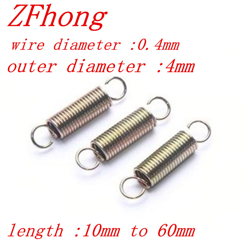 Extension Spring Wire Dia 1mm Springs with Hook Tension Spring Stainless Steel 