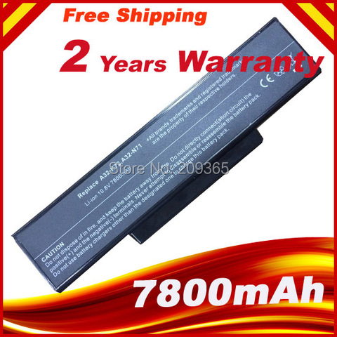 9 cells 7800mAh Laptop battery For ASUS K73 K73E K73J K73S K73SV N71 N71J N71V N73 N73F N73G N73J N73S N73V X77 X77J X77V ► Photo 1/3