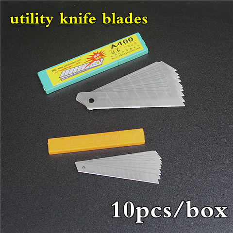 Art blade Stainless steel Utility Knife blades Trimmer Sculpture Blade Utility Knife General 10pcs/pack ► Photo 1/4