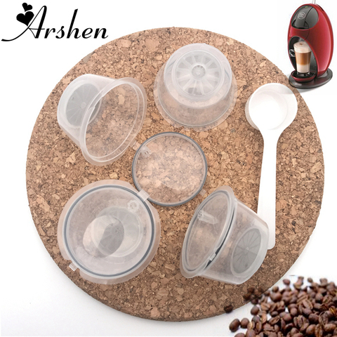 Arshen 4 Pcs/Set Crystal Dolce Gusto Coffee Capsule Plsatic Refillable Capsule Reusable 200 Times Compatible with Nescafe Dolce ► Photo 1/6