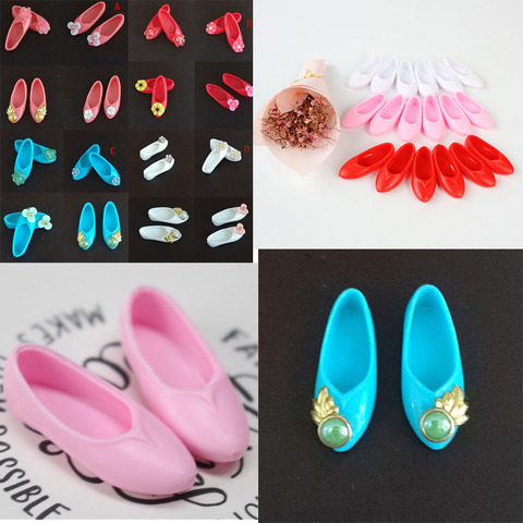 2-2.5cm Mixed Style Colorful Ancient Flat Shoes Cute Platform Shoes Doll Accessories Kids Gifts ► Photo 1/6