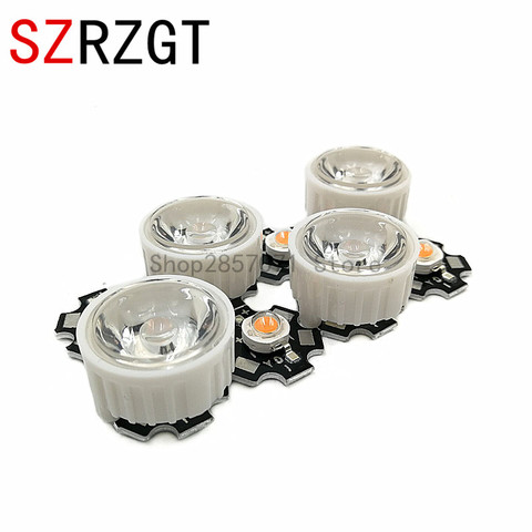 20mm 5/15/20/30/45/60/90/120 degrees LED Lens With white color  Holder For 1W 3W 5W High Power LED Lamp Light 10pcs  ► Photo 1/1