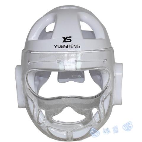White Taekwondo helmet tae kwon do karate head gear protector equipment helmet boxing Face Mask head protective headgear guard ► Photo 1/6