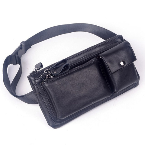 Men's Genuine Leather  Waist Bag Vintage Sling Chest Bag  Messenger Shoulder Purse Pouch Fanny Pack  Belt Bags  Business Clutch ► Photo 1/6