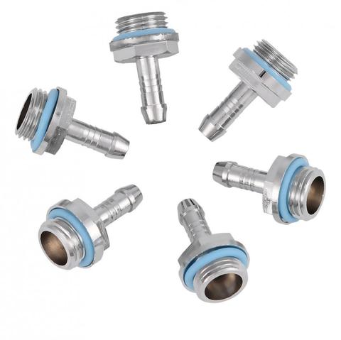 6 PCS/lot  Water Cooling Two-Touch Fitting G1/4 Thread Barb Connector for Tube Barb Fitting for Turbing ► Photo 1/6