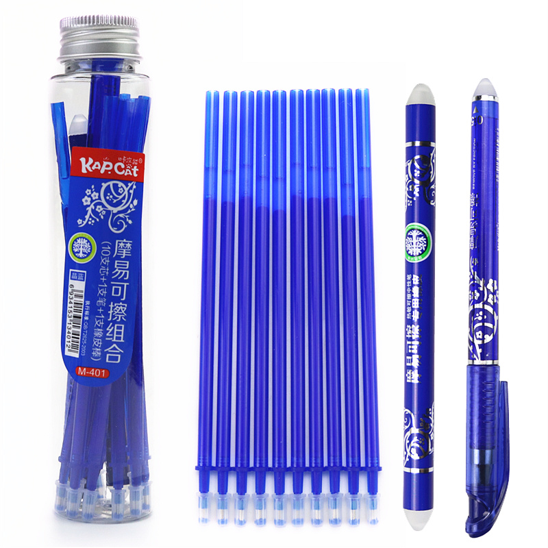 1 Set Blue Ink Magic Erasable Pen Refills Gel Pen Office School Stationery 