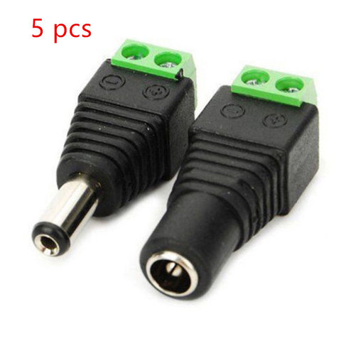 5pcs Female +5 pcs Male DC connector 2.1*5.5mm Power Jack Adapter Plug Cable Connector for 3528/5050/5730 led strip light ► Photo 1/5