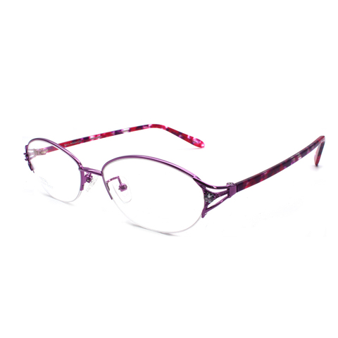 Reven Jate 2534 Half Rimless Eyeglasses Frame Optical Prescription Semi-Rim Glasses Spectacle Frame For Women's Eyewear Female ► Photo 1/1