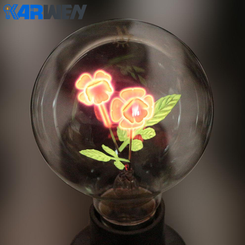 KARWEN Edison Bulb E27 indoor night light G80-Rose & Flower & I-Love-You Holiday christmas wedding decor incandescent Bulbs ► Photo 1/5